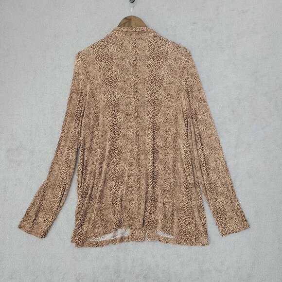 Vtg Citiknits Womens L Traveller Long Sleeve Button Down Animal Print  Shirt JCT - Picture 2 of 7